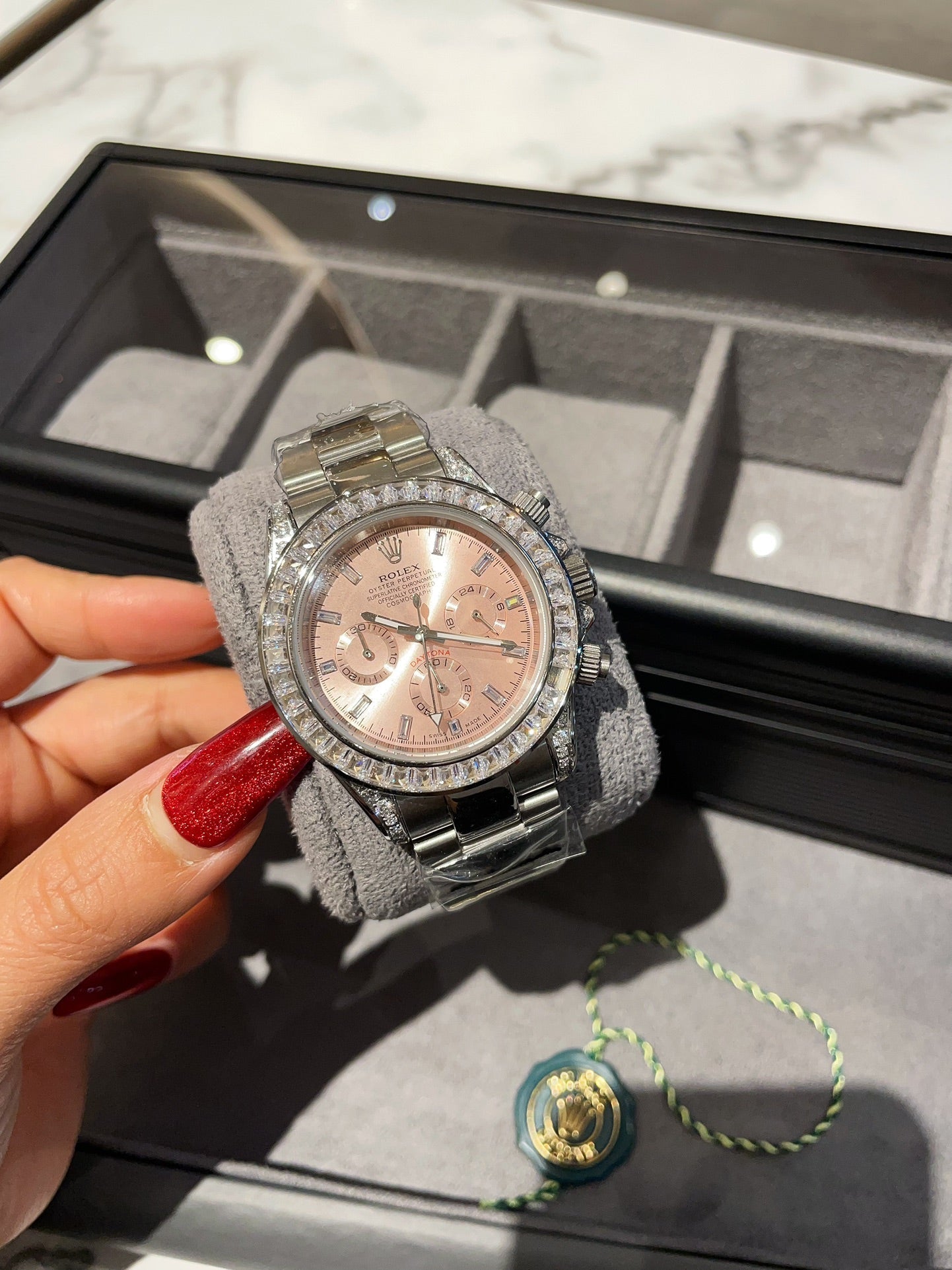 Brand new Rainbow Daytona Watch. The Rainbow Daytona is extremely rare!