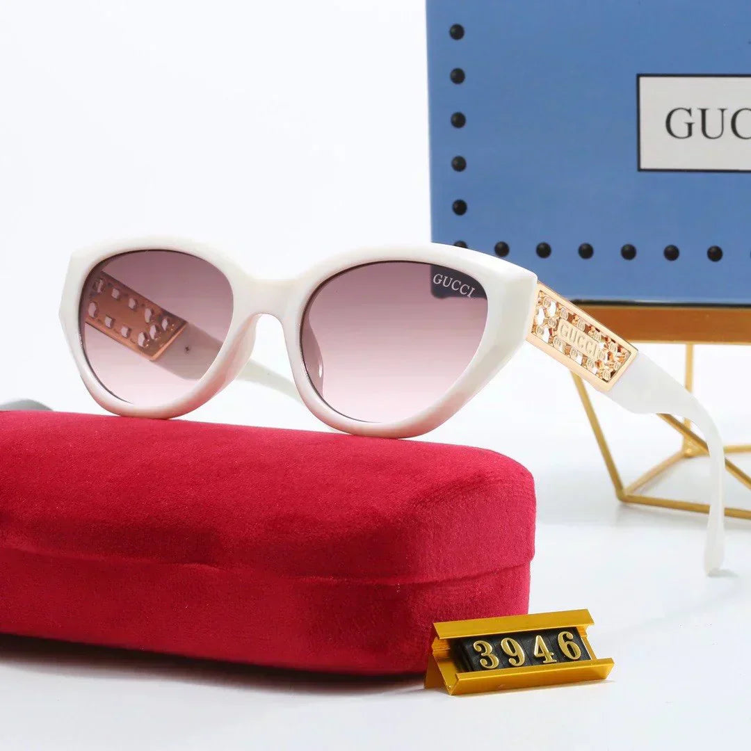 2025 Kleine, dreieckige Cat-Eye-Sonnenbrille mit schmalem Rahmen