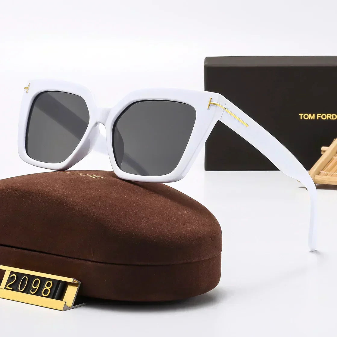 TOM FORD Quadratische Runde Sonnenbrille 2098