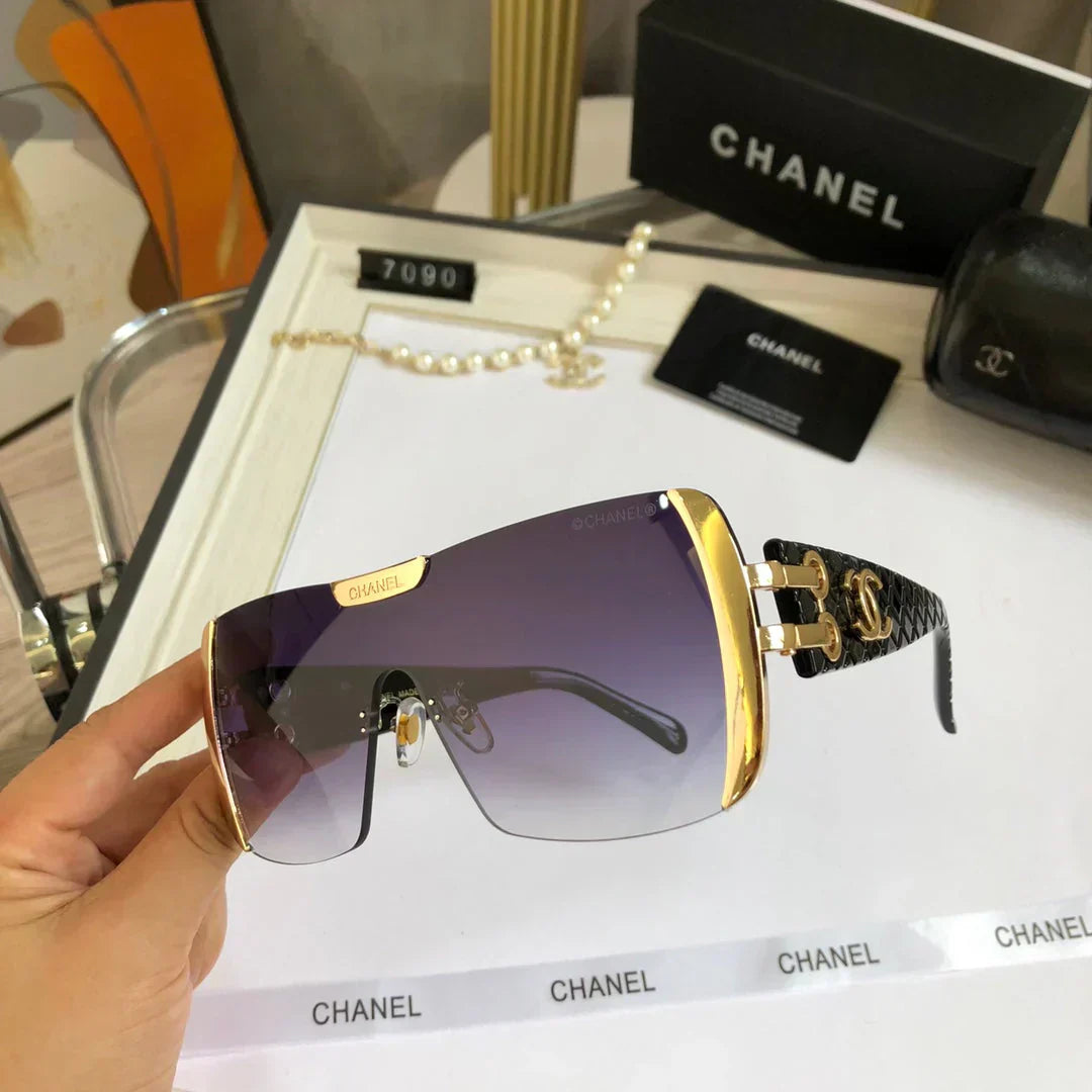 2025 Rahmenlose, schmale Großrahmensonnenbrille