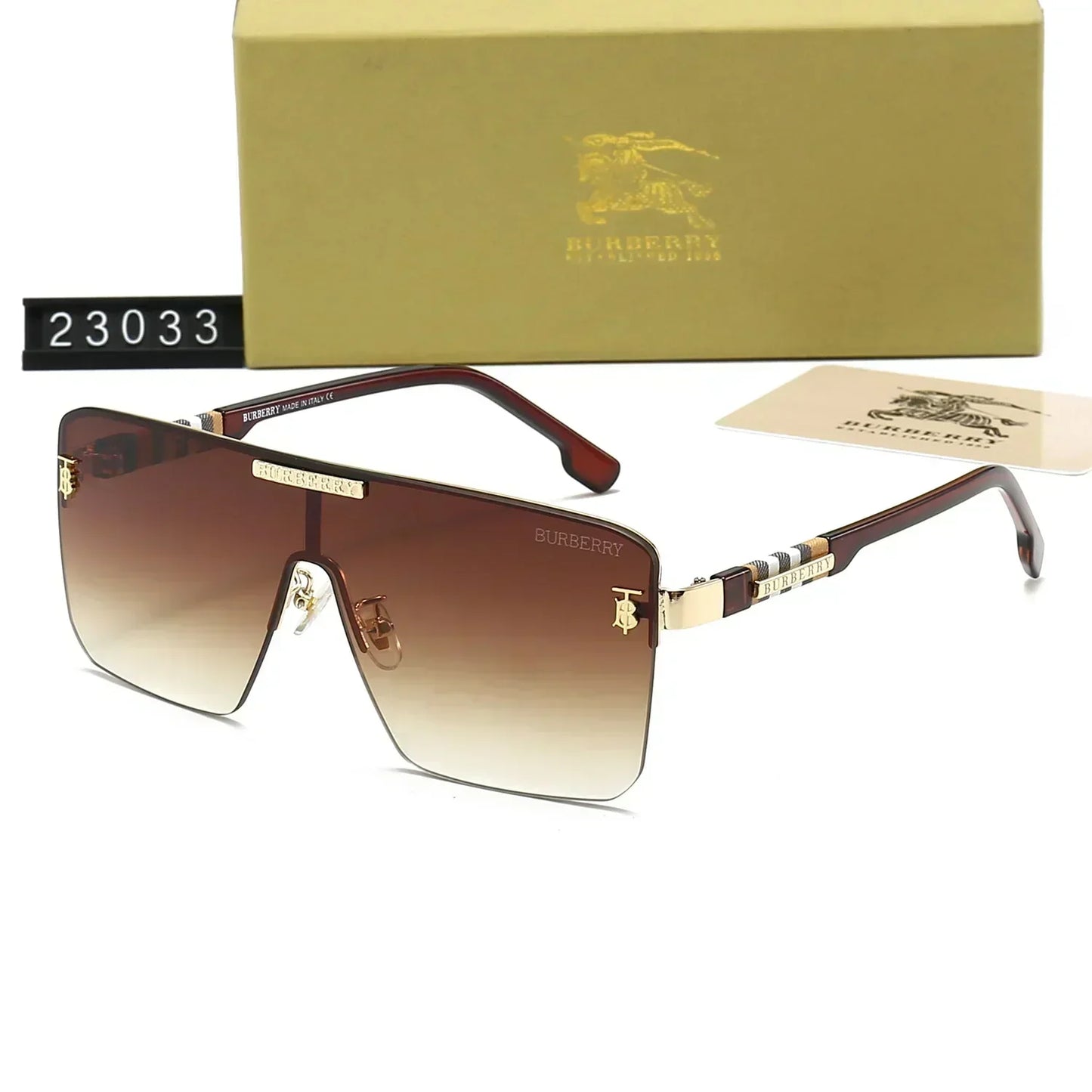 2025 Einteilige karierte HD-Sonnenbrille 23033