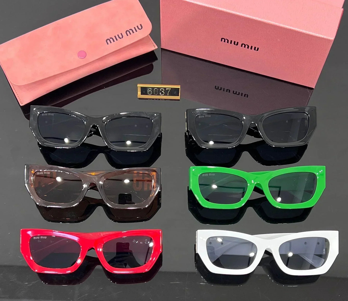 2025 Fashion Square Cat-Eye Sonnenbrille 6037