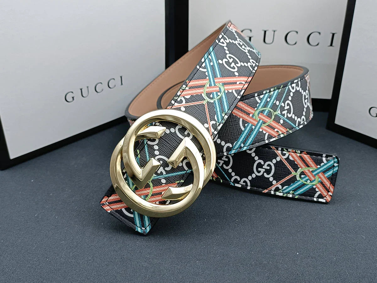 2025 3 Farben doppel G Streifen Calico Gürtel