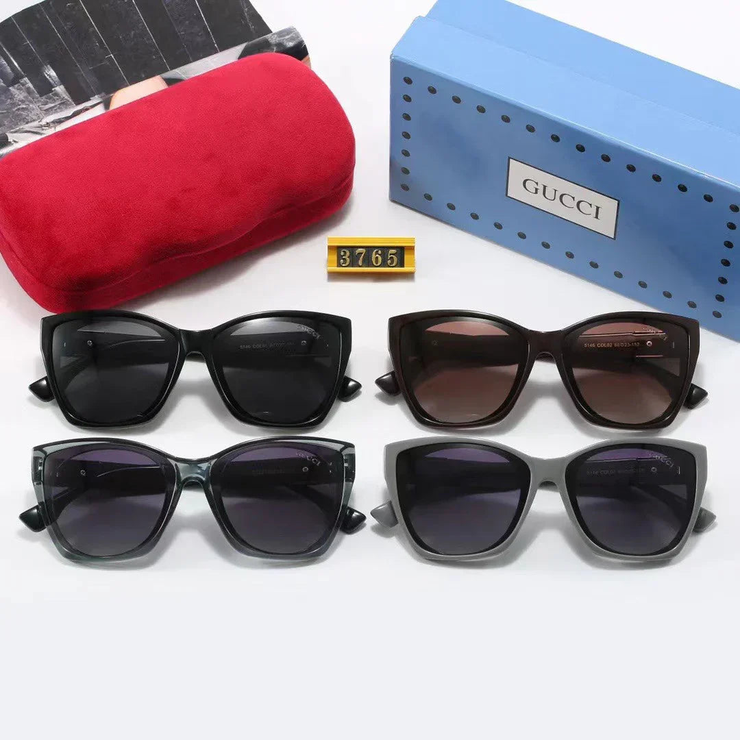 2025 Runde Sonnenbrille mit eckigem Rahmen