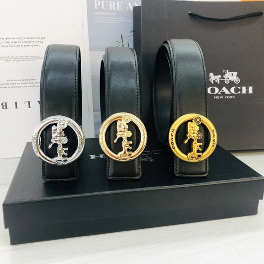 2025 3 Colors Black Leather Belt