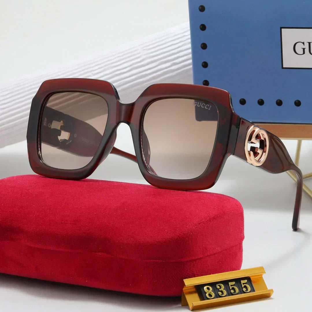 2025 Klassische Sonnenbrille mit hohlem quadratischem Rahmen