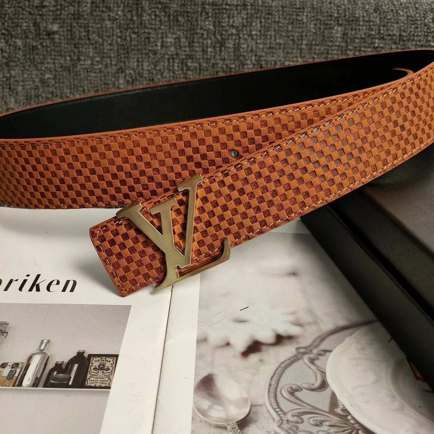 2025 3 Farben Oranger Ledergürtel