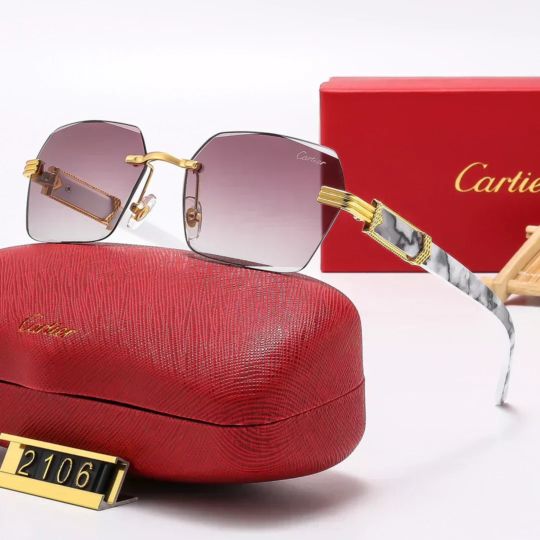 2025 stylische randlose Sonnenbrille 2106