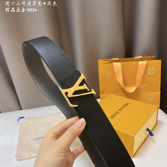 2025 Tali pinggang Lelaki kulit lembu dua muka lebar 4.0 CM