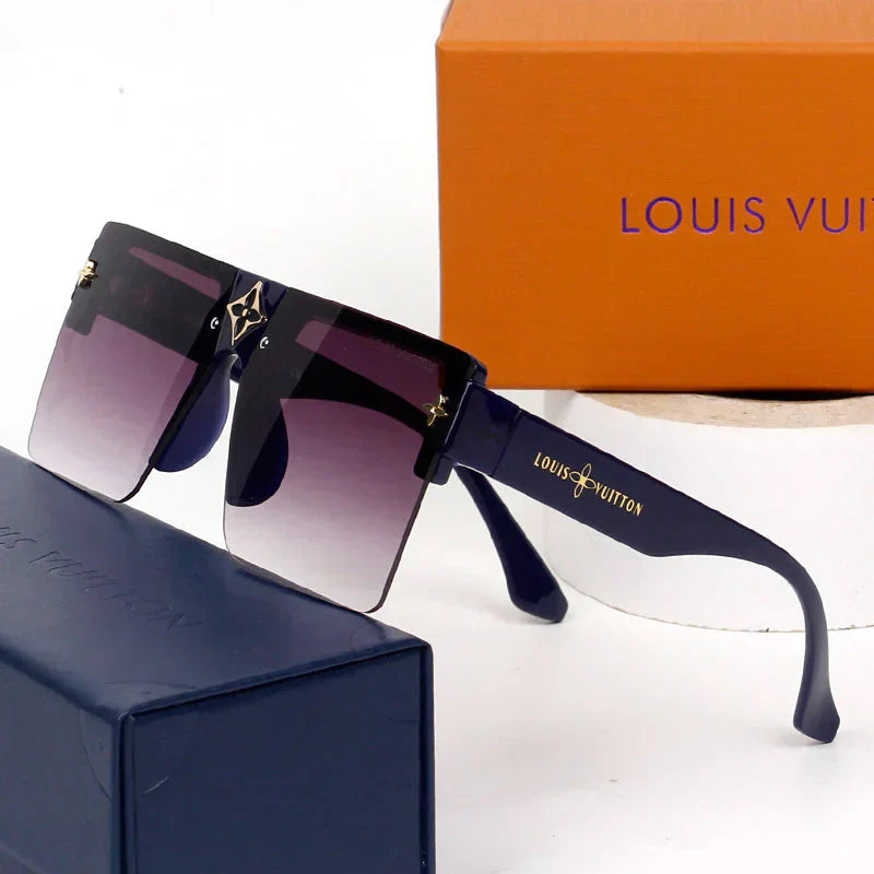 2025 Trendige Halbrand-Sonnenbrille mit UV-Schutz