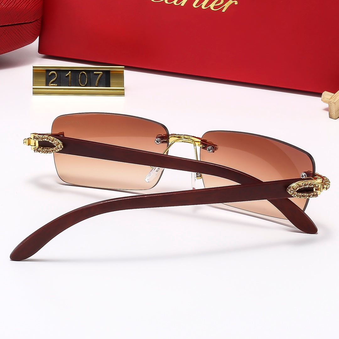 2025 Diamant-Mode-Sonnenbrille ohne Fassung 2107