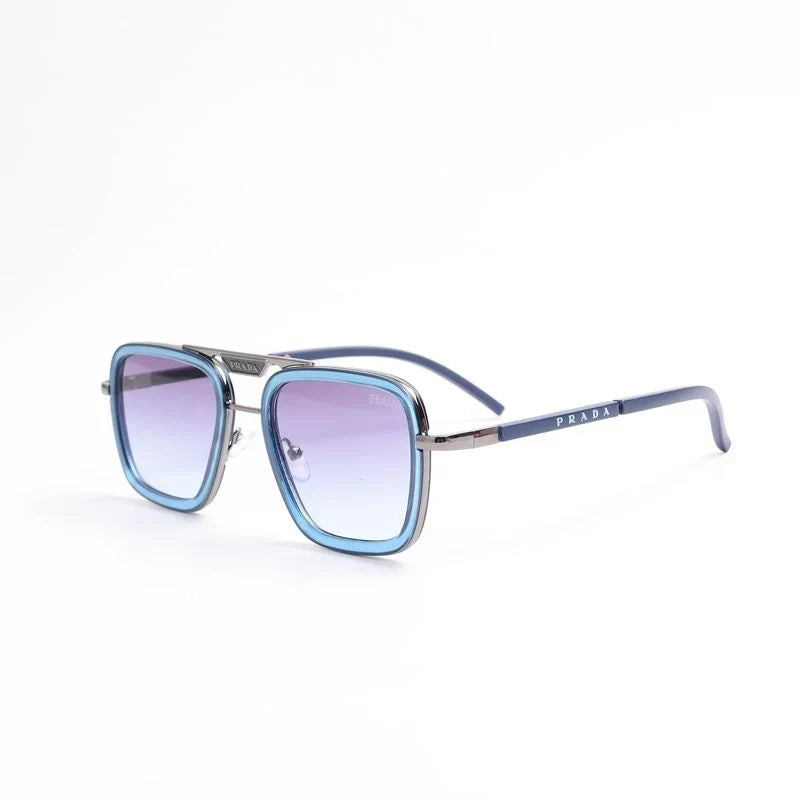 2025 Unisex Double Bridge Metal Square Sunglasses 68805