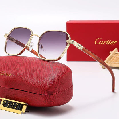 2025 Square Fashion Wooden Frame Sunglasses 2107