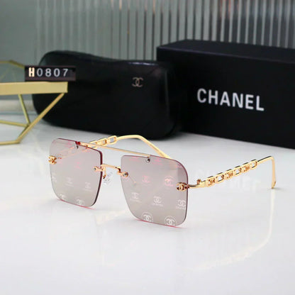 2025 Fashionable watermark metal frame sunglasses H0807