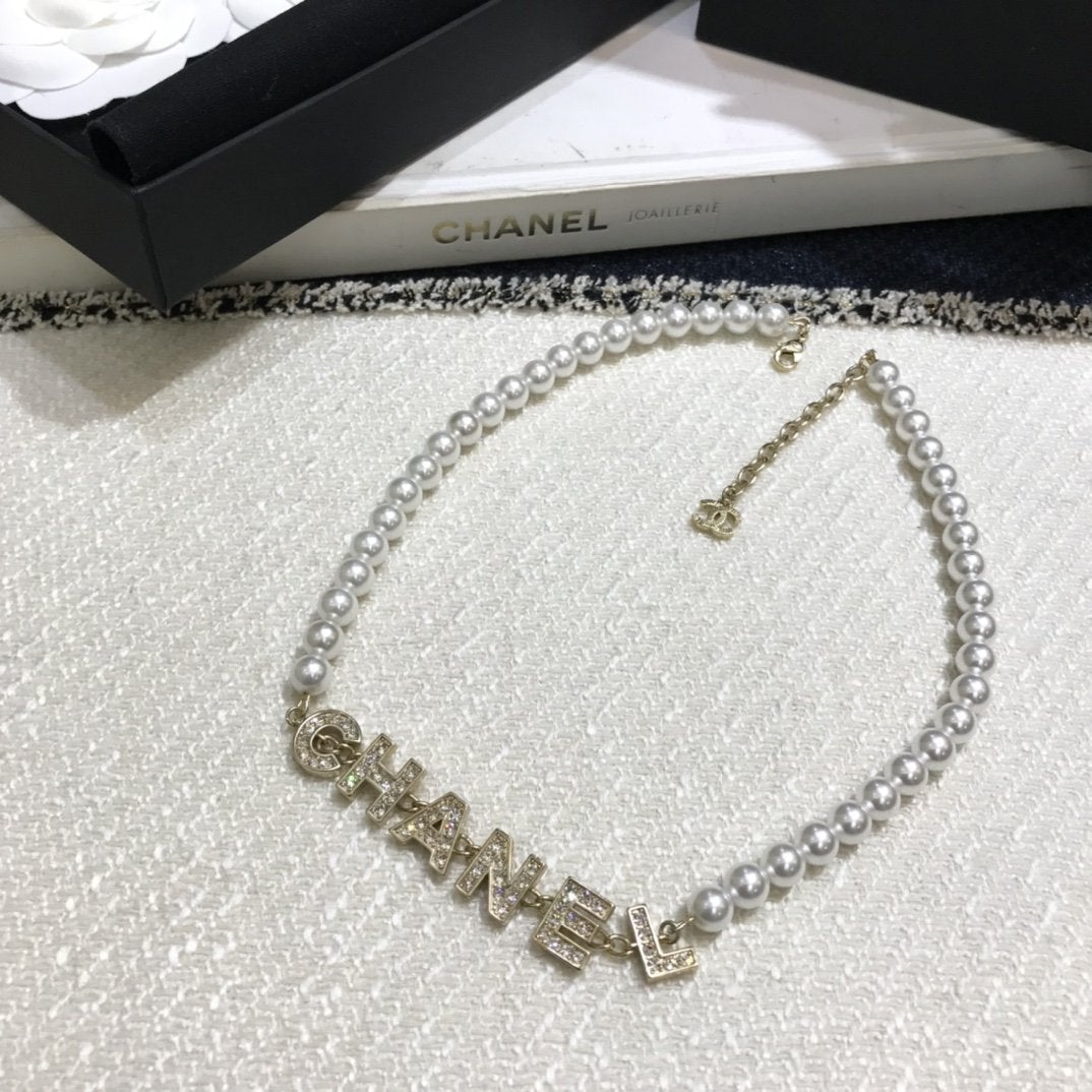 2025 New Letter Pearl Necklace