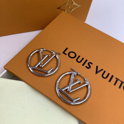 2025 Fashion Hollow Letter Pendant Earrings