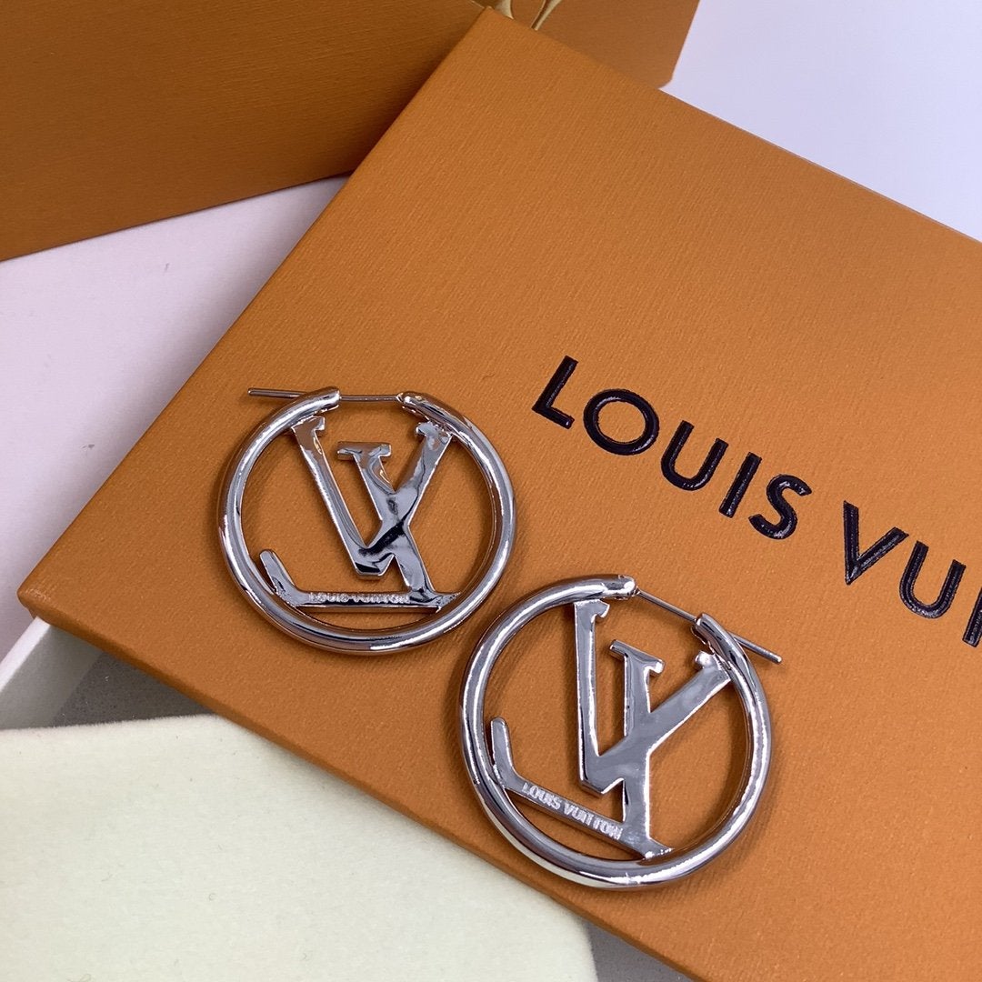 2025 Fashion Hollow Letter Pendant Earrings