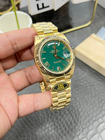 CBD watch Datejust Sunday type / 40mm gambling table green dogtooth bezel / Seagull 3255 fully automatic mechanical movement / super weight 216 grams