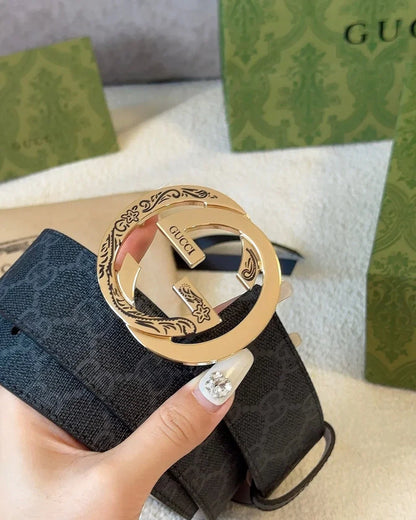 2025 Printed imported waterproof belt copper metal buckle 4.0cm