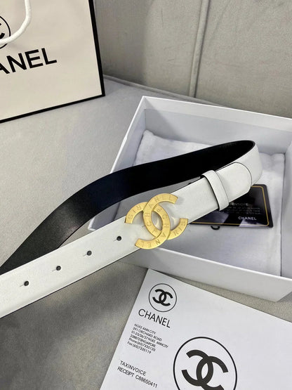 2025 Imported soft calfskin belt with fine metal steel buckle. 3.0cm