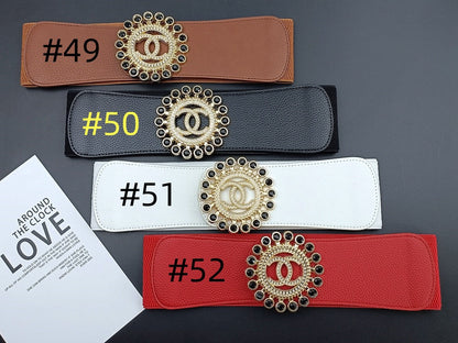 7CM elastic waistband, fashionable metal buckle dress suit jacket decoration belt