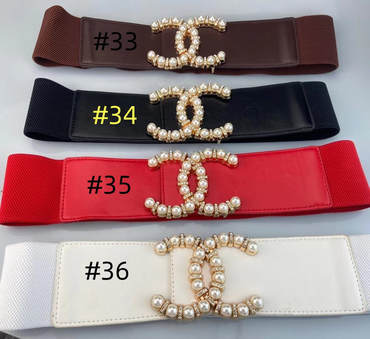 7CM elastic waistband, fashionable metal buckle dress suit jacket decoration belt