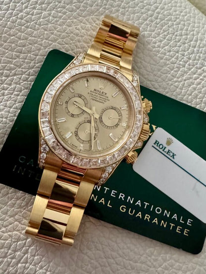 2026 Watch Daytona Yellow Gold Golden Diamond Dial & Bezel Oyster Bracelet 126598TBR