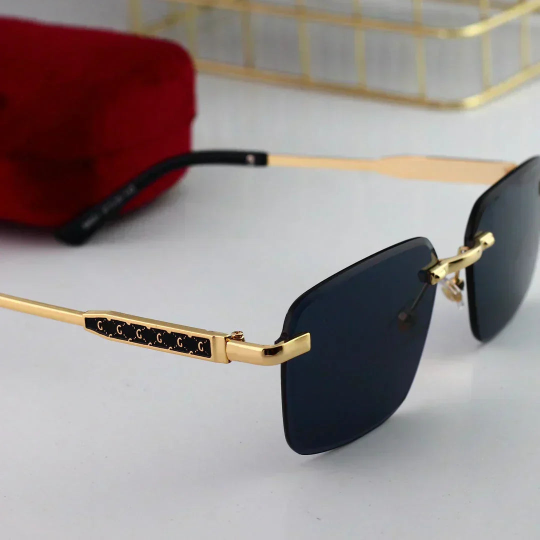 2025 Polygonal rimless cut-edge sunglasses