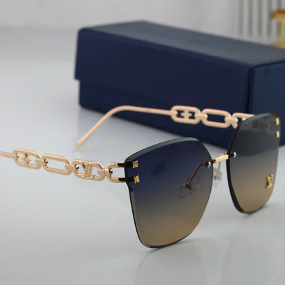 2025 Square frameless retro sunglasses