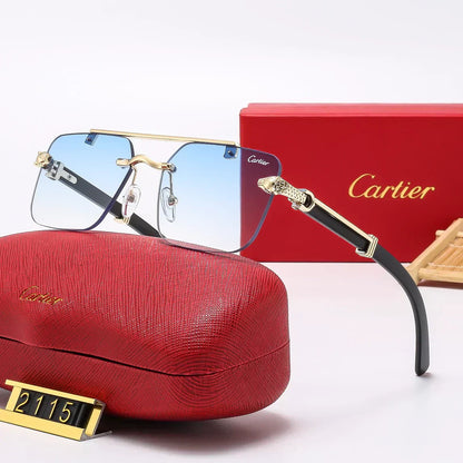 2025 Frameless leopard sunglasses 2115