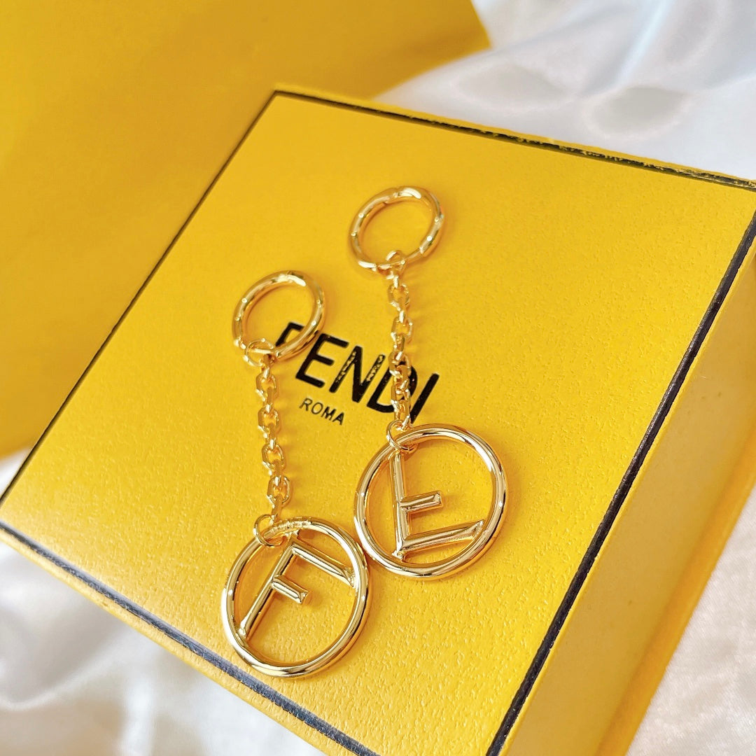 2025 Letter Tassel Gold Earrings
