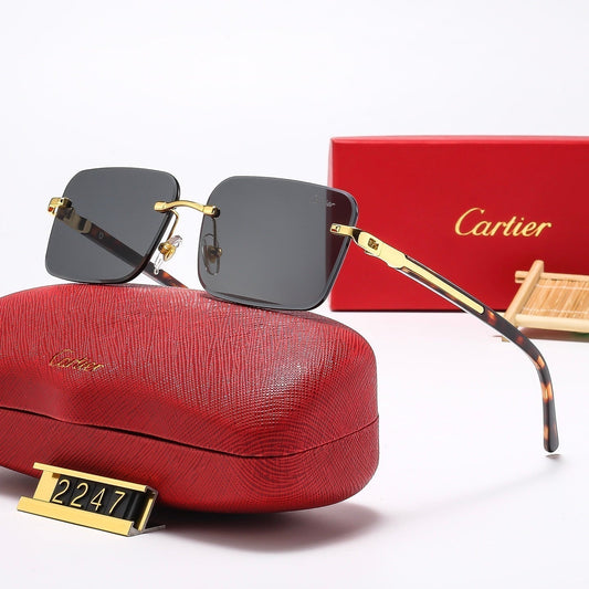 2025 Fashion  frameless square sunglasses 2247