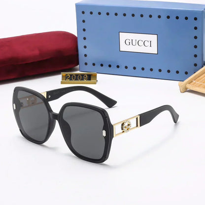 2025 Modische Sonnenbrille mit eckigem Rahmen und UV-Schutz