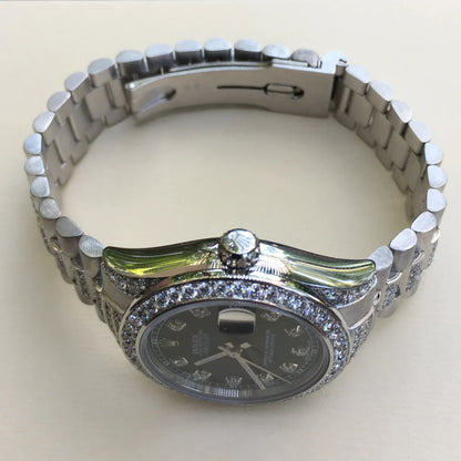 2026 Watch Datejust 31mm Midsize Stainless Steel Diamond Dial Lugs Gold Bezel