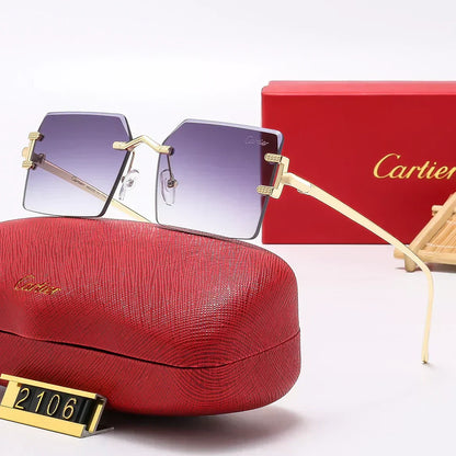 2025 Square stylish frameless sunglasses 2106