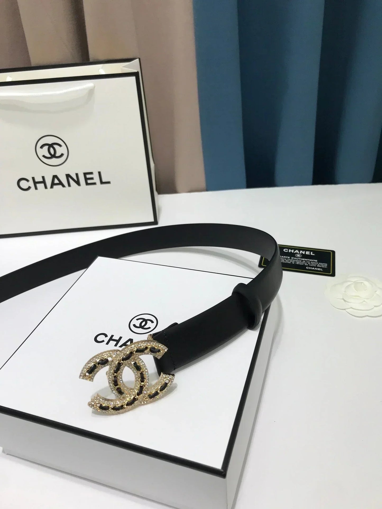 2025 belt Calfskin metal letter buckle belt, width 3.0mm