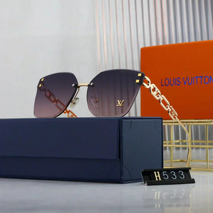 2025 Square frameless retro sunglasses