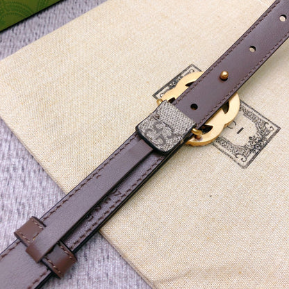 2025 Belt lined with top layer calfskin. With original single pearl buckle head, width 2.0