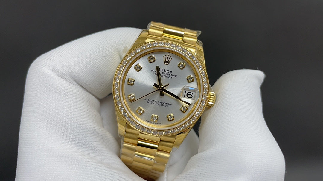 2026 Watch Datejust 31 mm 178288 2020 Gelbgold 750 Perlmutt Diamanten Automatik Gold