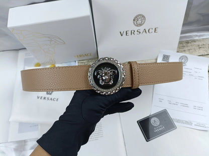 2025 4 Colors  lion head double-sided lychee pattern belt