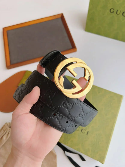 2025 First layer cowhide large flower belt width: 4.0cm