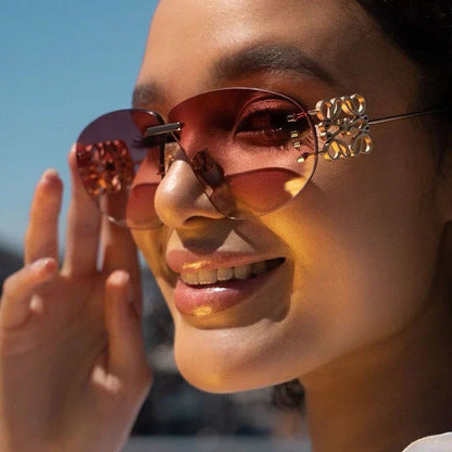 LOEWE Metal temple gradient sunglasses 00264