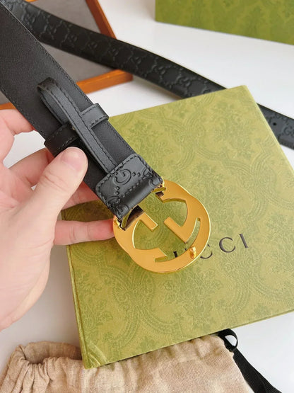 2025 First layer cowhide large flower belt width: 4.0cm