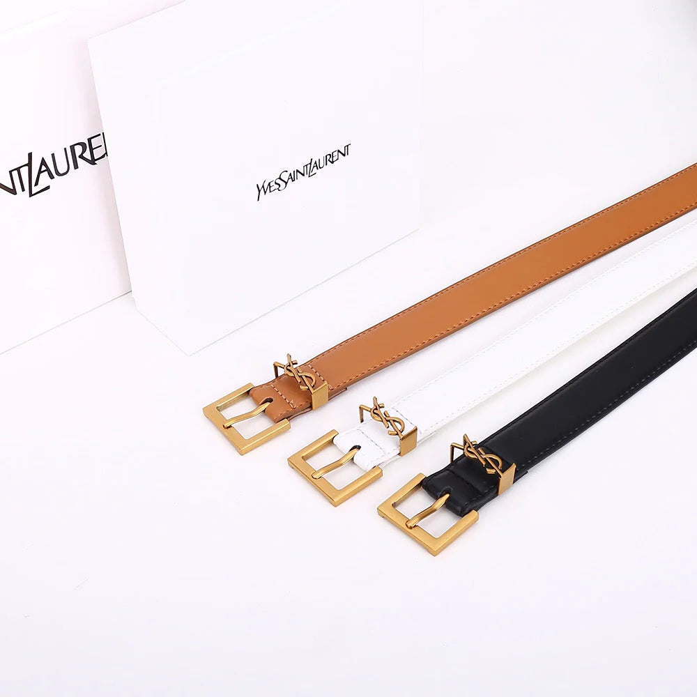 2025 3 Farben Mode Alphabet Schnalle Damen Ledergürtel