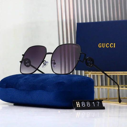 2025 Simple oval metal frame sunglasses