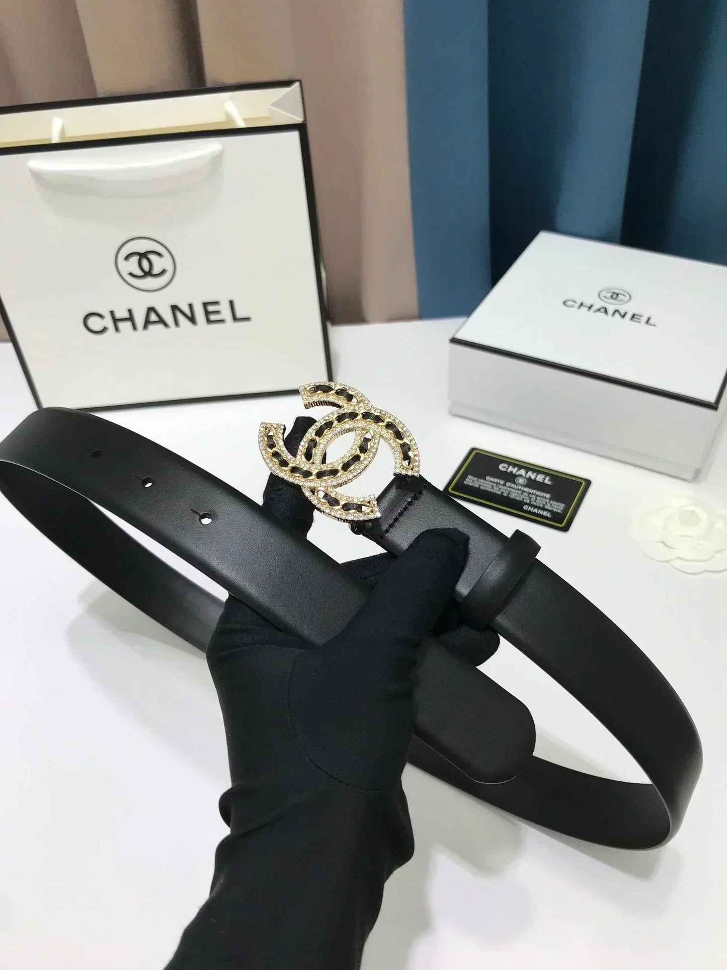 2025 belt Calfskin metal letter buckle belt, width 3.0mm