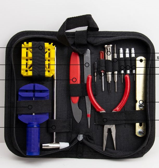 Professional watch case and strap repair and replacement tool kit