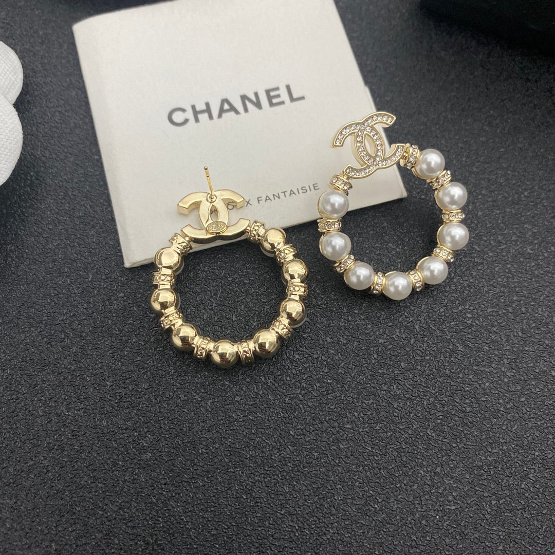 2025 Pearl Hoop Earrings