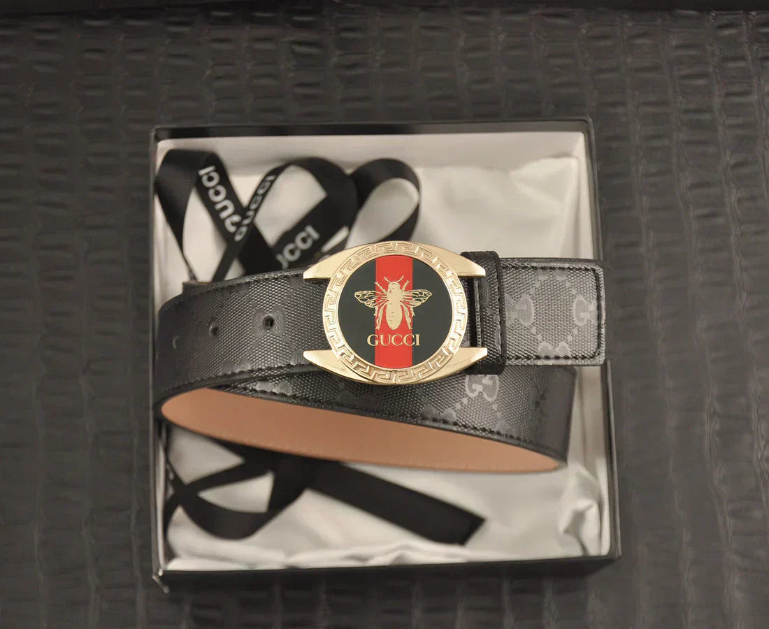 2025 2 Colors printed letter leather belt