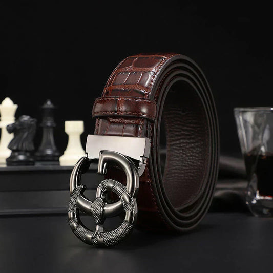 2025 3 Colors printed letter leather belt